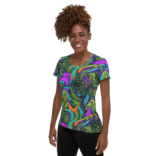Kinetic Canopy on a Women's Athletic T-Shirt