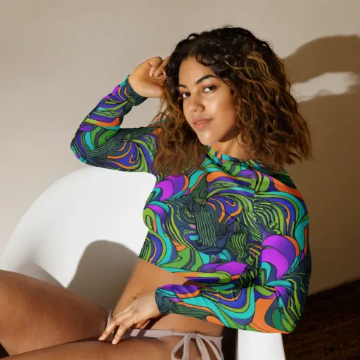 Kinetic Canopy on a Long Sleeve Crop Top