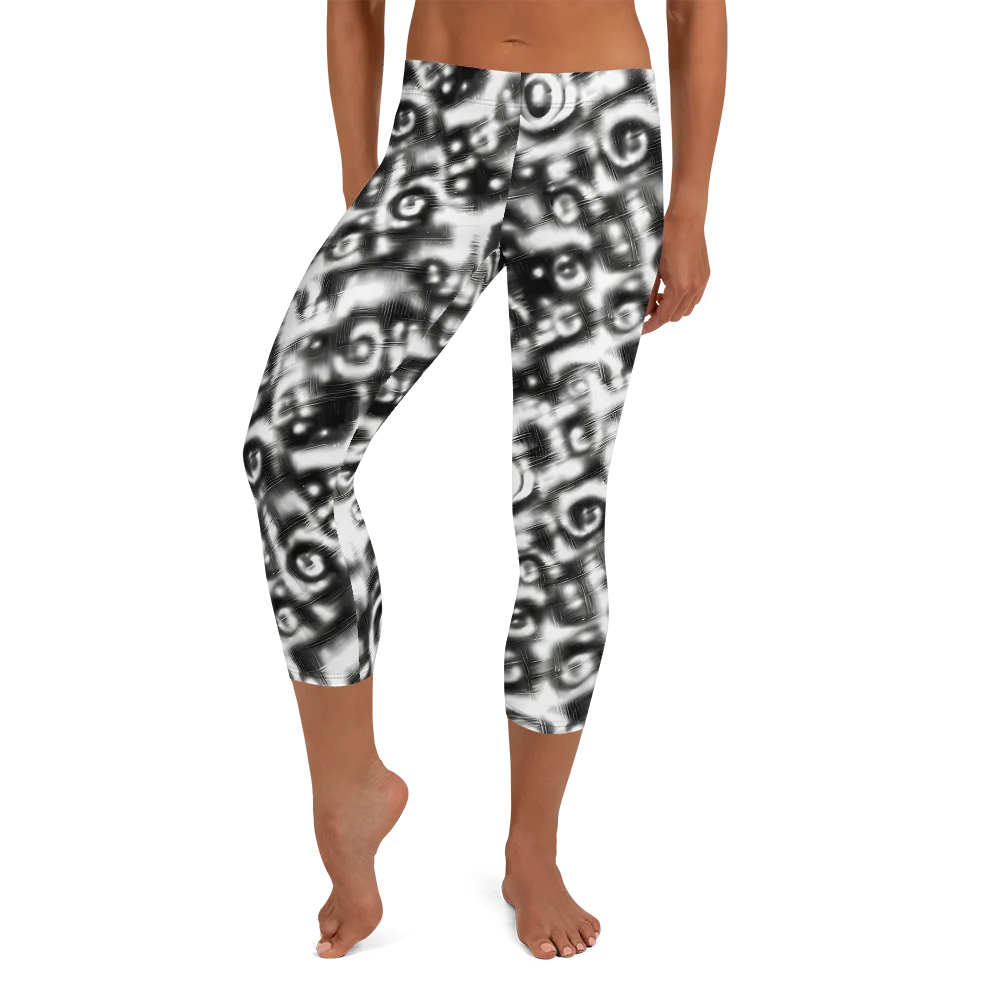 Bernhard Swirl on Capri Leggings — Front