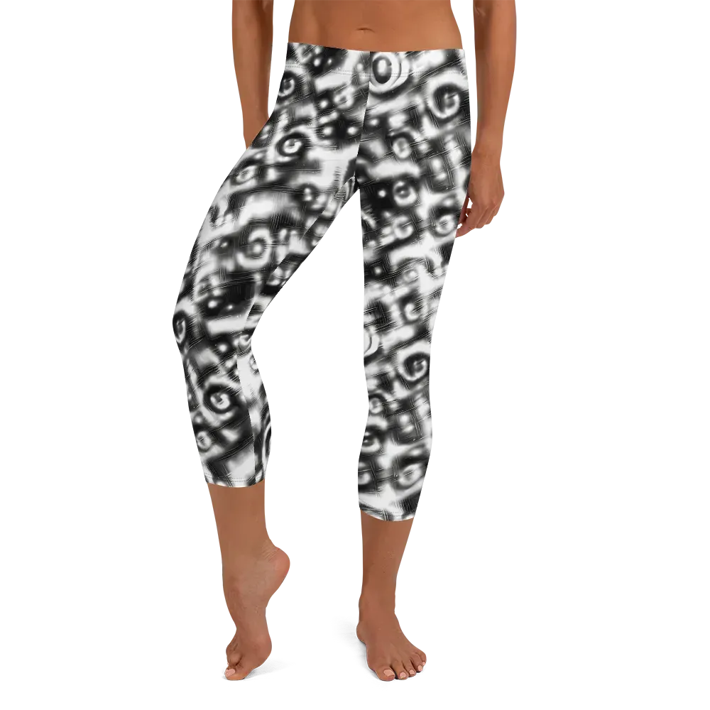 Bernhard Swirl on Capri Leggings — Front