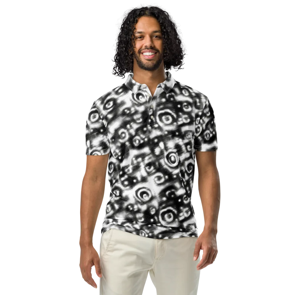 Bernhard Swirl on Men's Slim Fit Polo Shirt — Front