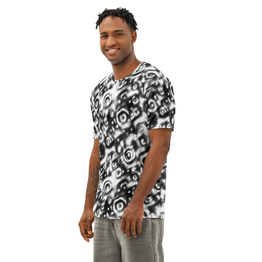Bernhard Swirl on Men's Cotton Crew Neck T-Shirt — Left Front