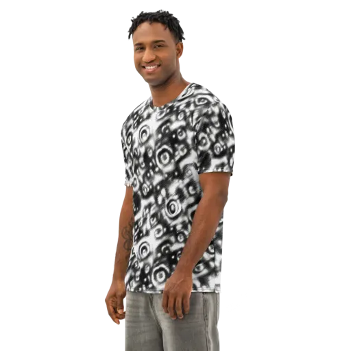 Bernhard Swirl on a Men's Cotton Crew Neck T-Shirt
