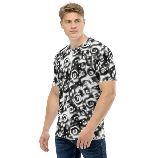 Bernhard Swirl on a Men's Crew Neck T-Shirt