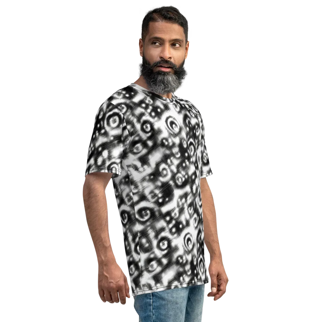 Bernhard Swirl on Men's Crew Neck T-Shirt — Right