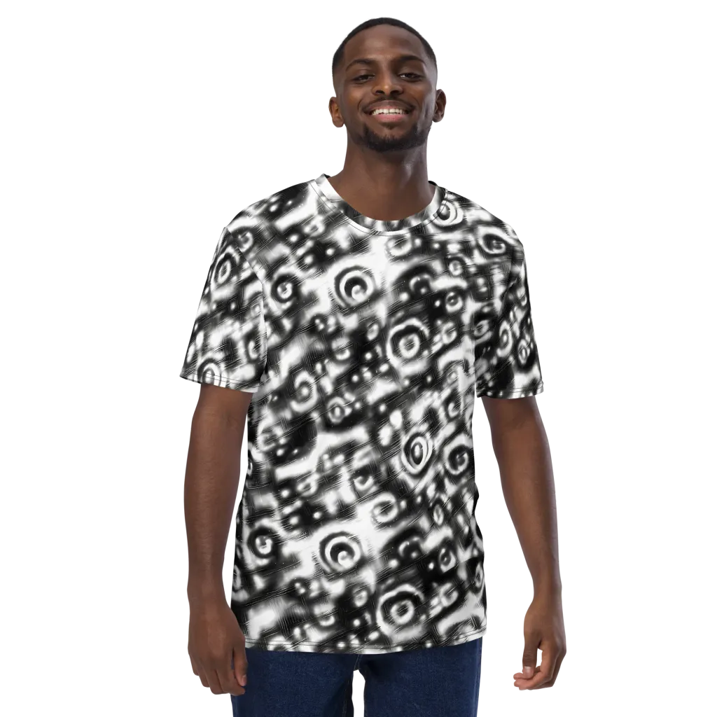 Bernhard Swirl on Men's Crew Neck T-Shirt — Front
