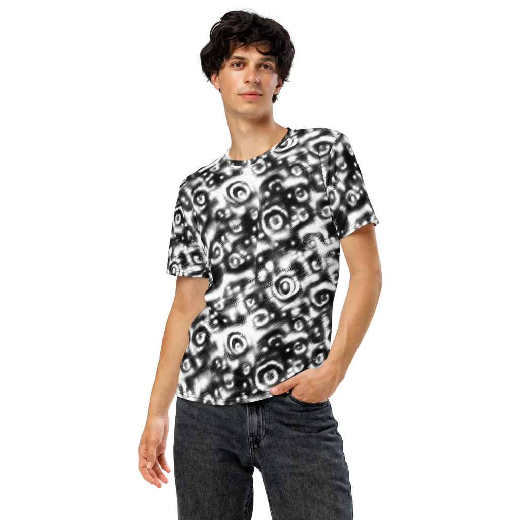 Bernhard Swirl on Men's Crew Neck T-Shirt — Front