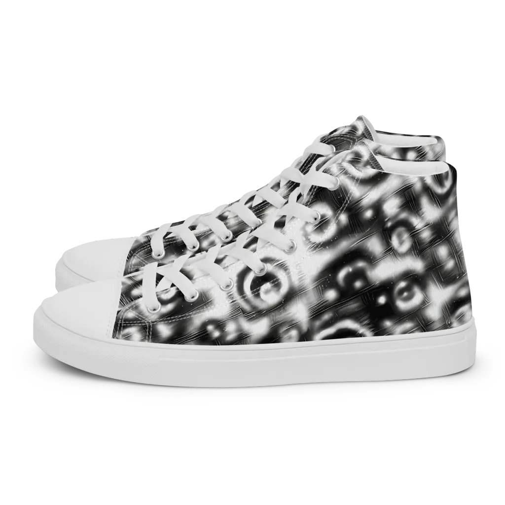 Bernhard Swirl on Men's High Top Canvas Shoes — Left