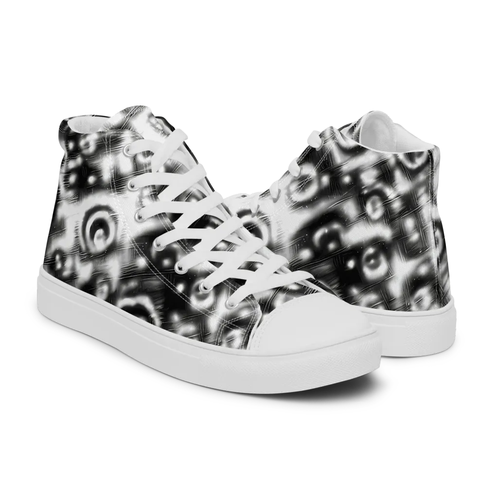 Bernhard Swirl on Men's High Top Canvas Shoes — Right
