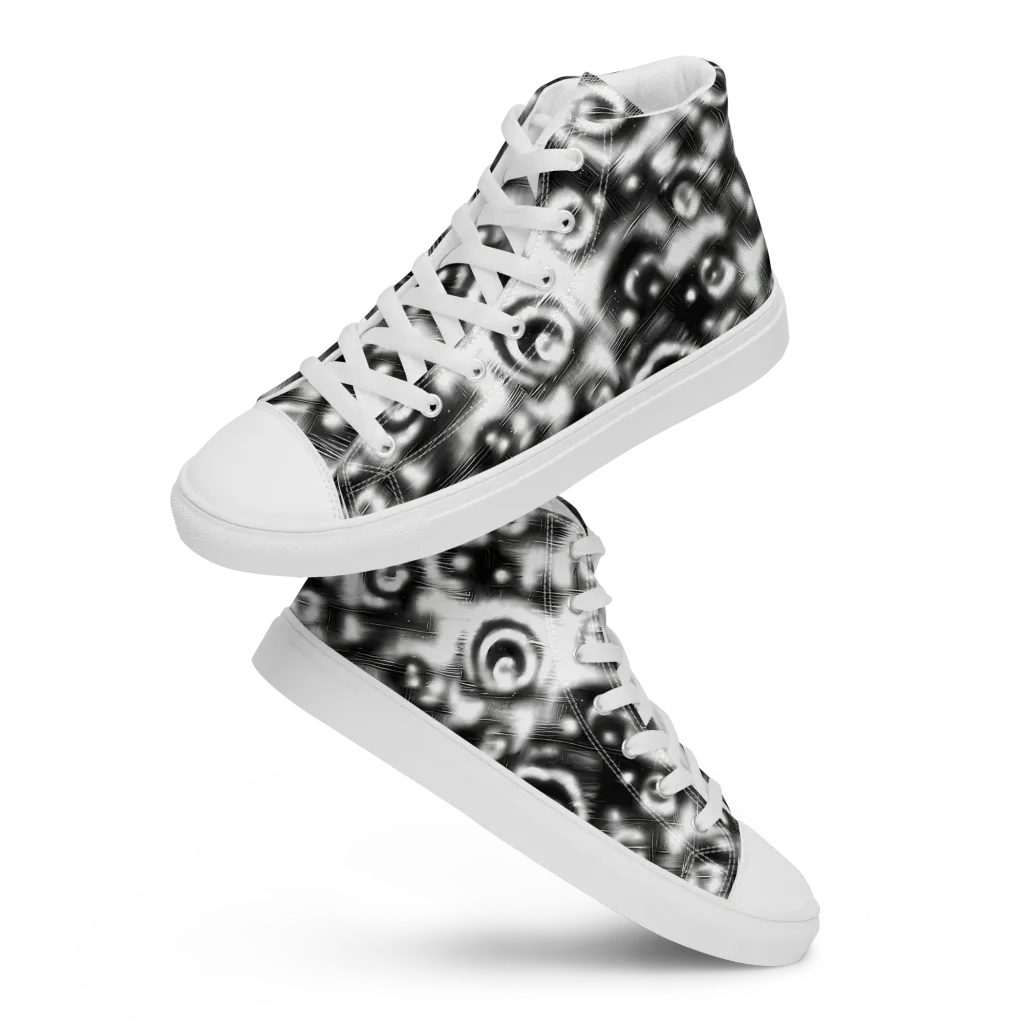Bernhard Swirl on Men's High Top Canvas Shoes — Front