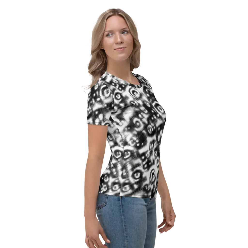 Bernhard Swirl on Women's Crew Neck T-Shirt — Right