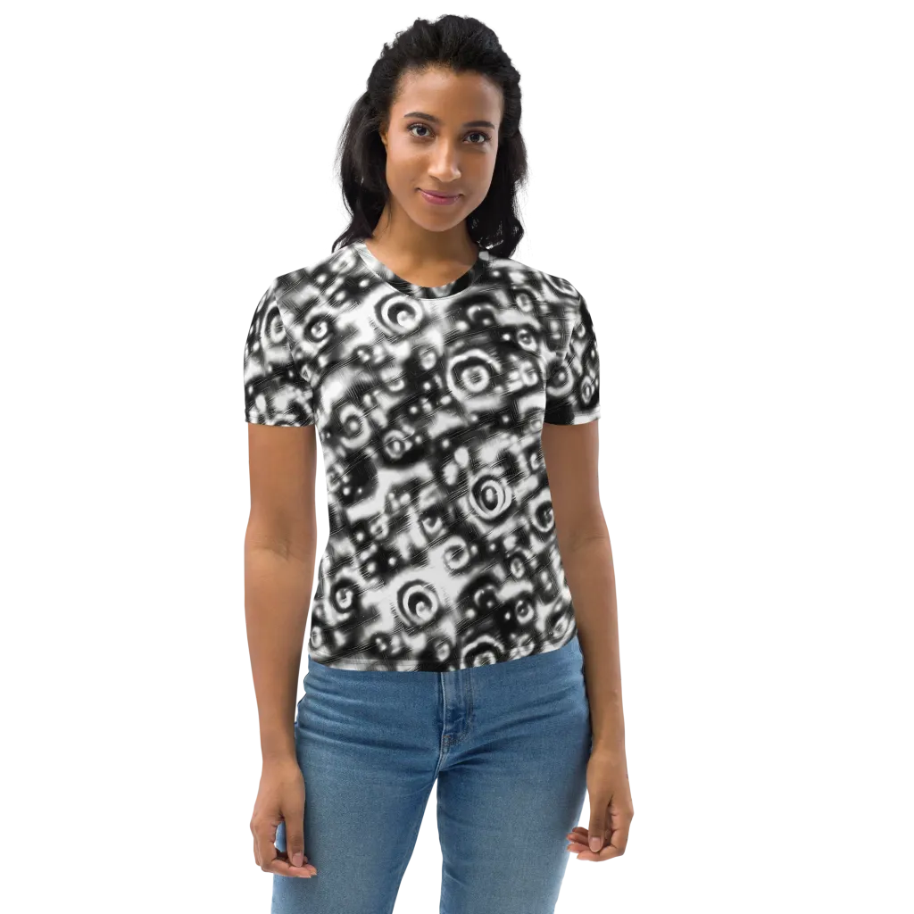 Bernhard Swirl on Women's Crew Neck T-Shirt — Front