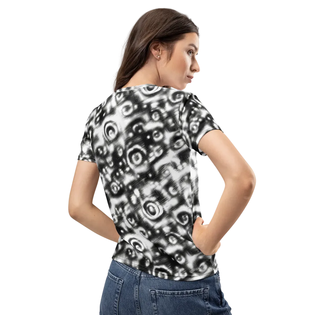 Bernhard Swirl on Women's Crew Neck T-Shirt — Back