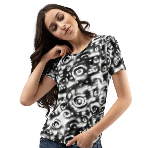 Bernhard Swirl on a Women's Crew Neck T-Shirt