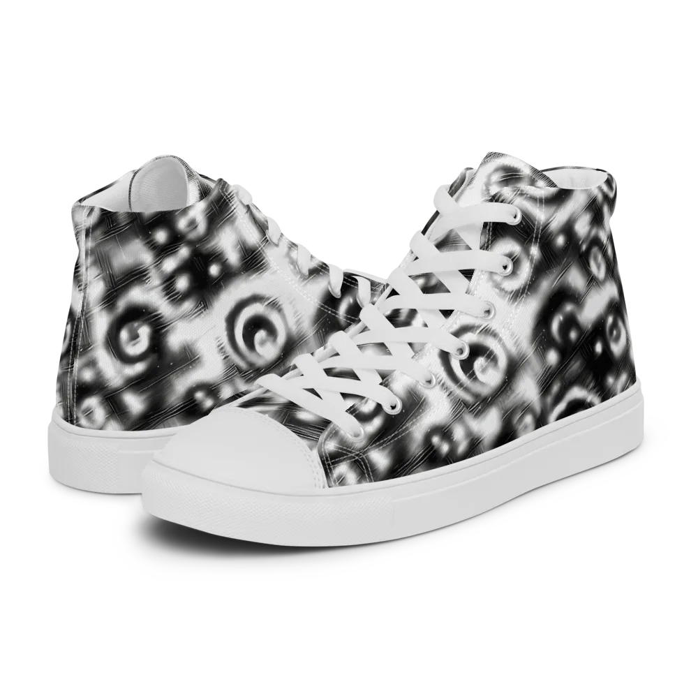 Bernhard Swirl on Women's High Top Canvas Shoes — Left