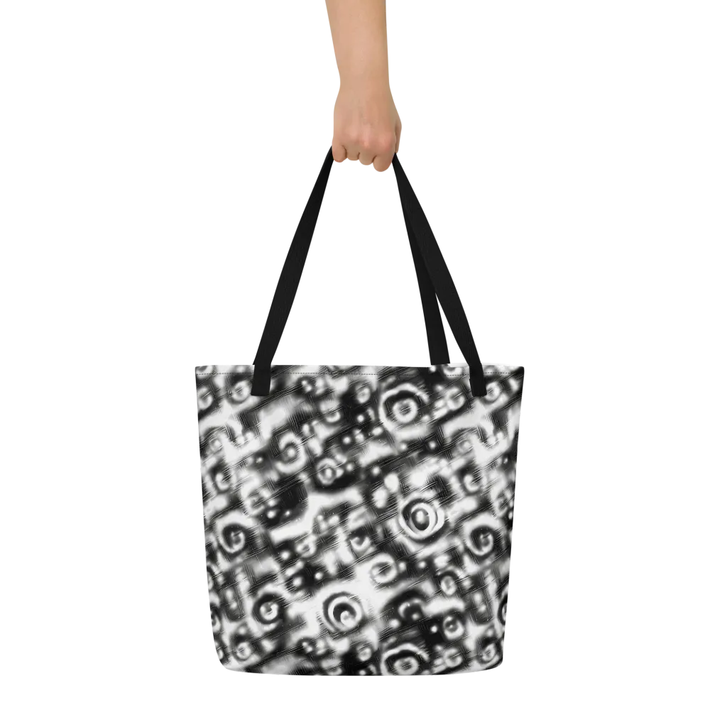 Bernhard Swirl on Large Tote Bag W/ Pocket — Front