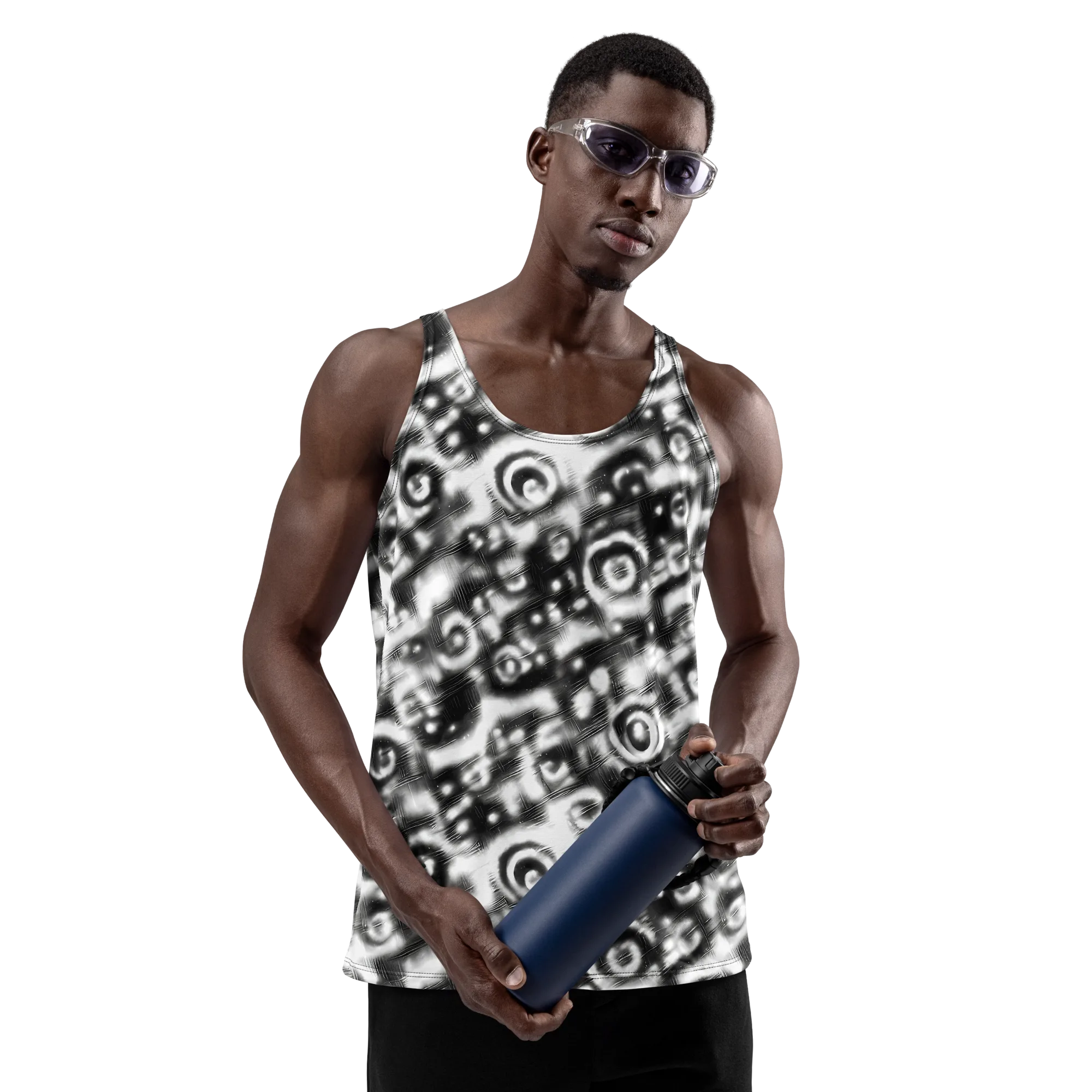Bernhard Swirl on Men's Tank Top — Front