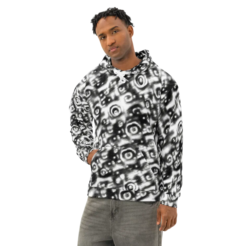 Bernhard Swirl on Cotton Hoodie — Left Front