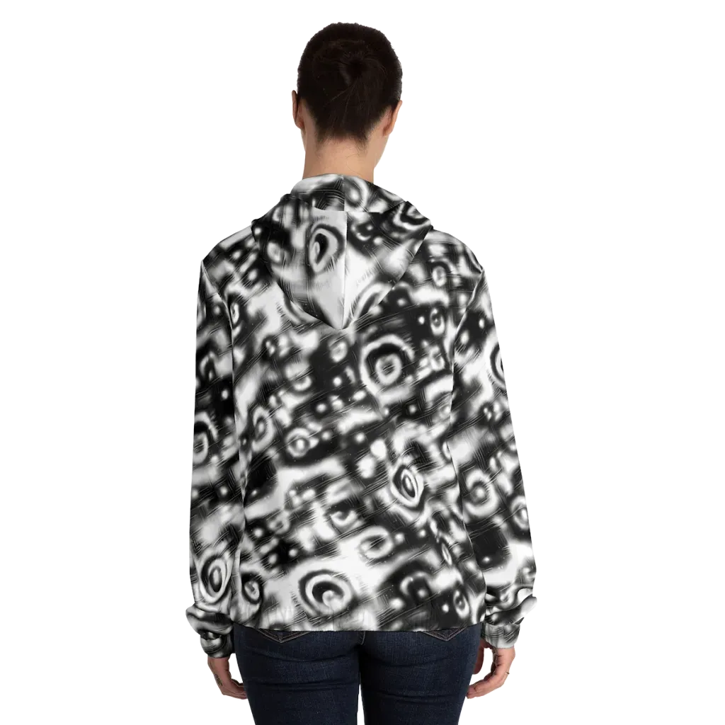 Bernhard Swirl on Women's Full-Zip Hoodie — Back On Person