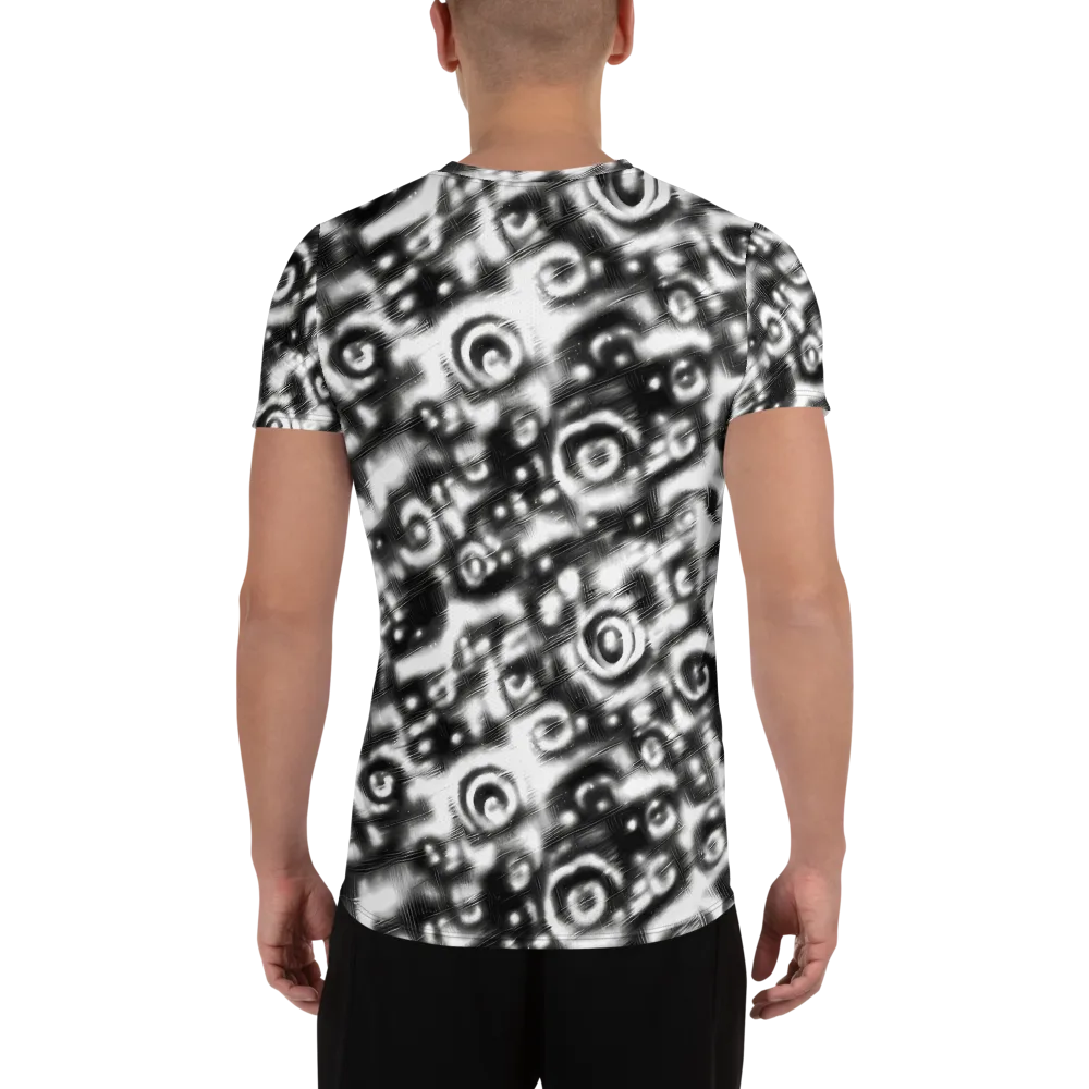 Bernhard Swirl on Men's Athletic T-Shirt — Back