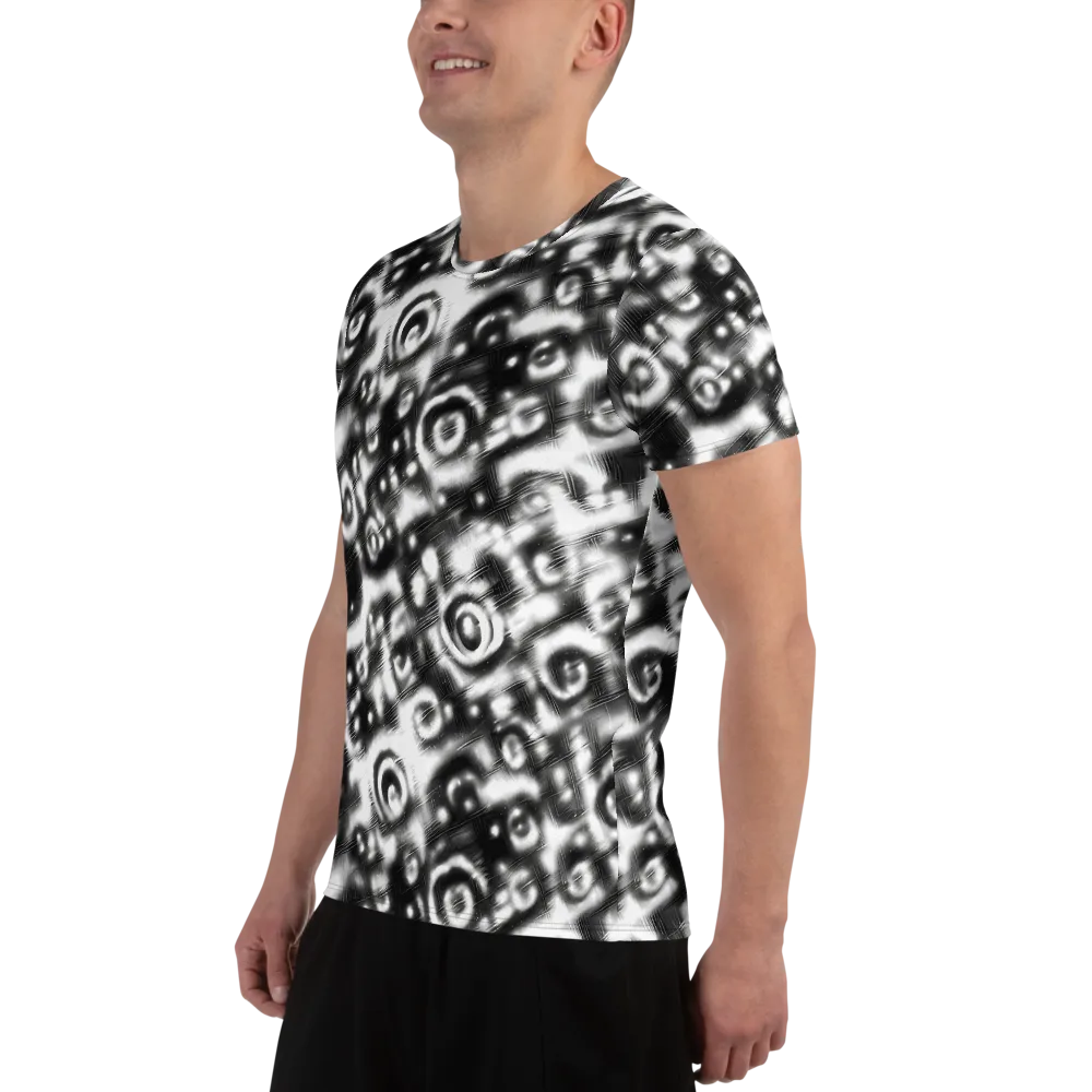 Bernhard Swirl on Men's Athletic T-Shirt — Left
