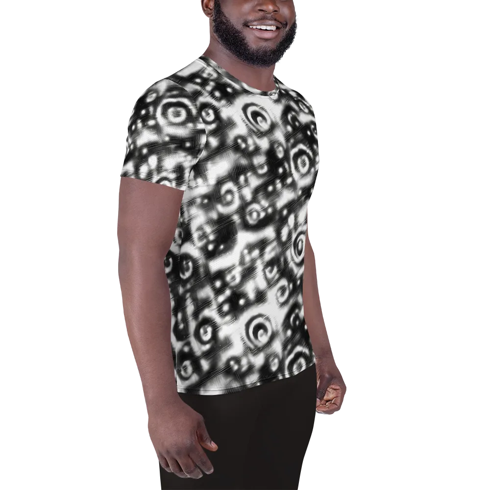 Bernhard Swirl on Men's Athletic T-Shirt — Right