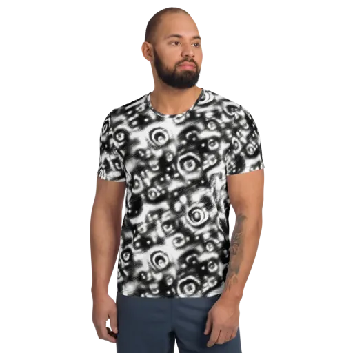 Bernhard Swirl on a Men's Athletic T-Shirt