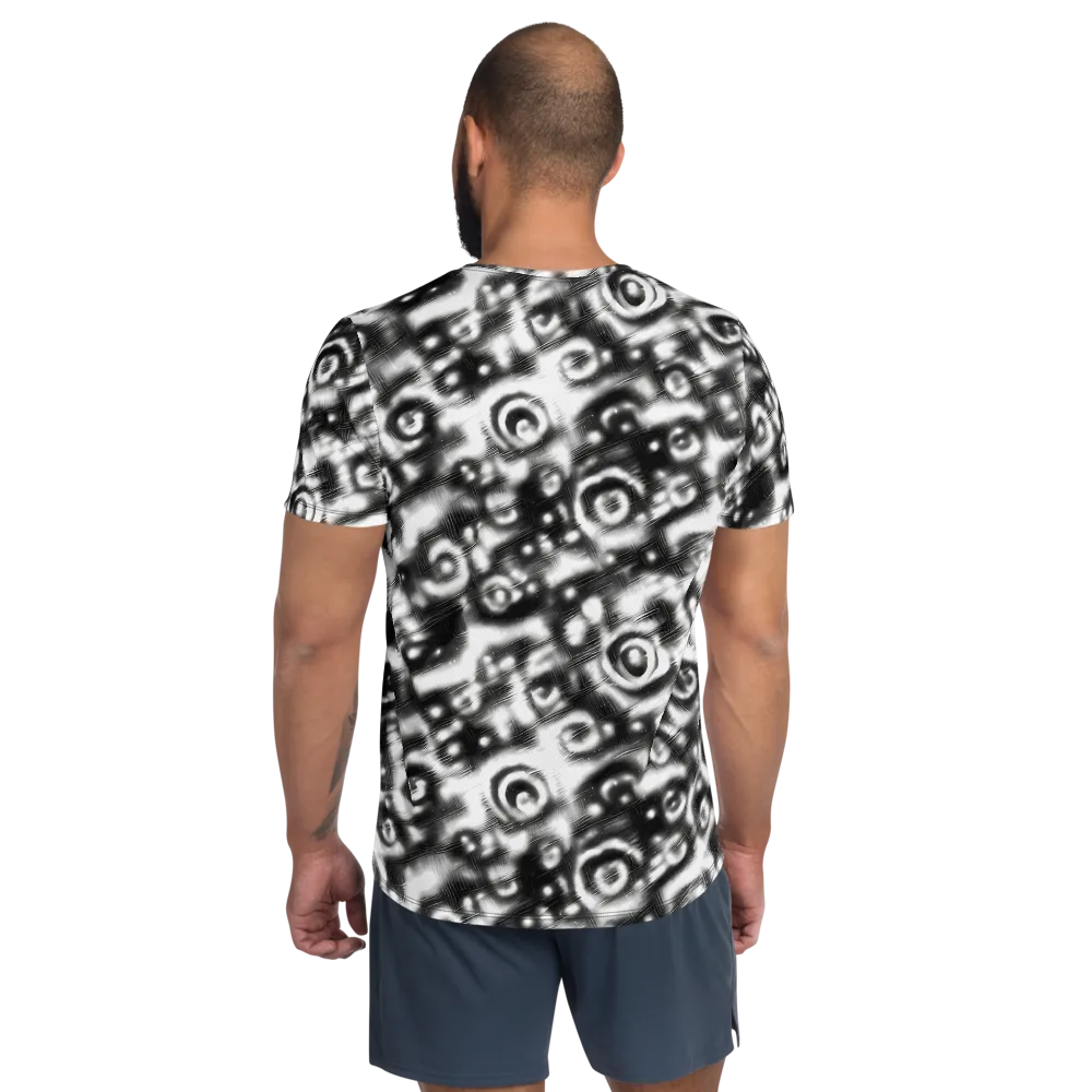 Bernhard Swirl on Men's Athletic T-Shirt — Back