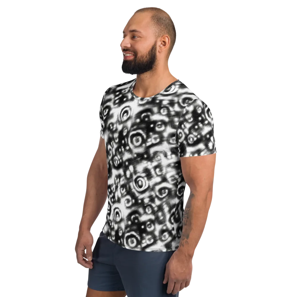 Bernhard Swirl on Men's Athletic T-Shirt — Left