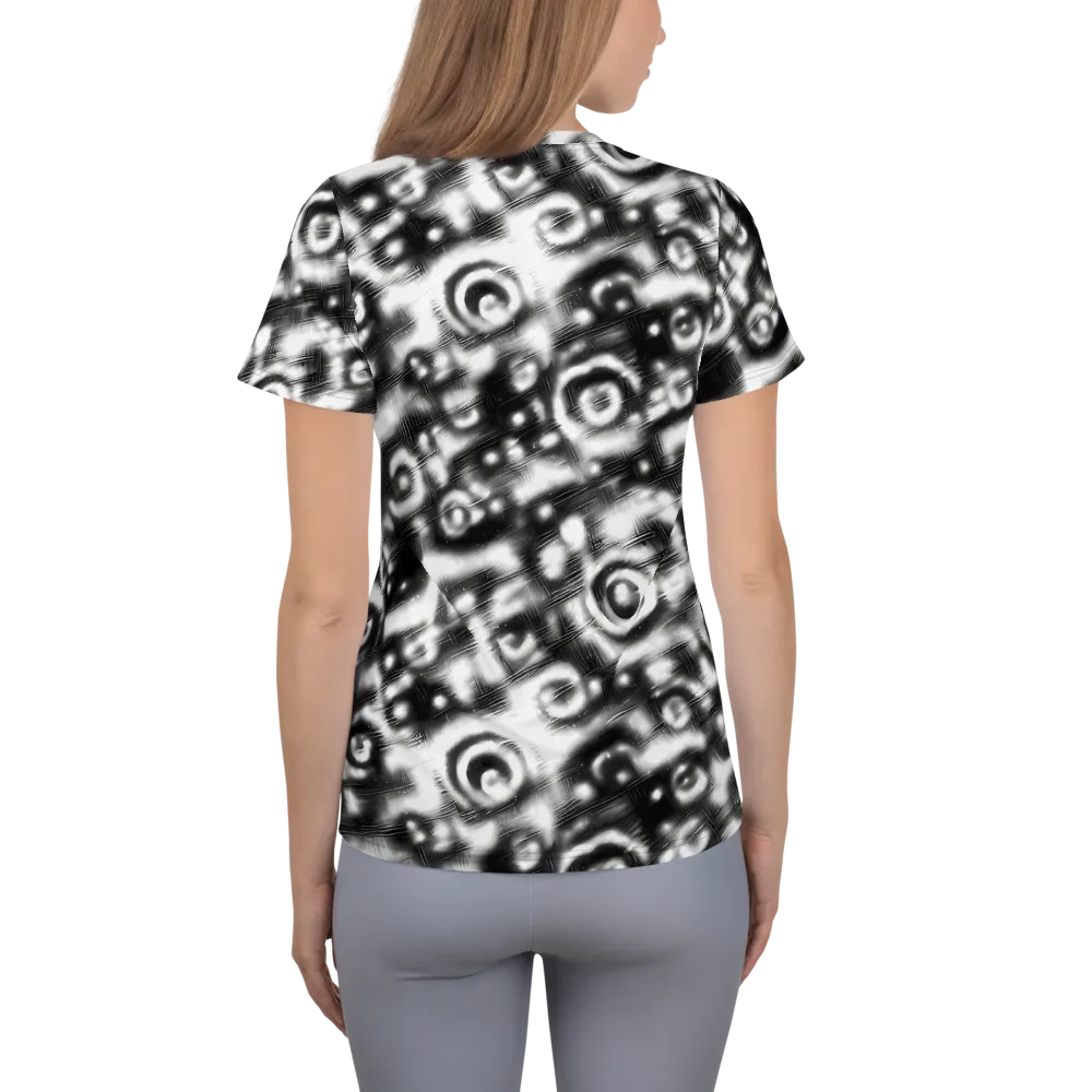 Bernhard Swirl on Women's Athletic T-Shirt — Back