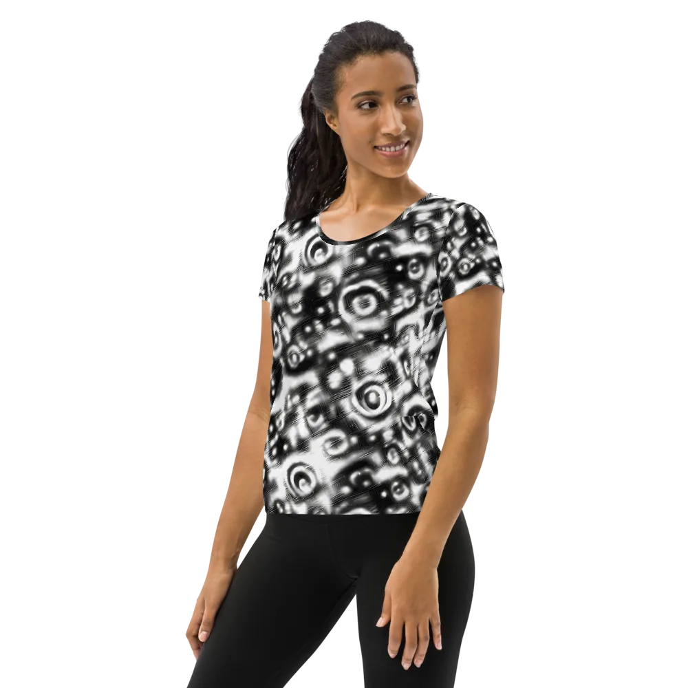 Bernhard Swirl on Women's Athletic T-Shirt — Left