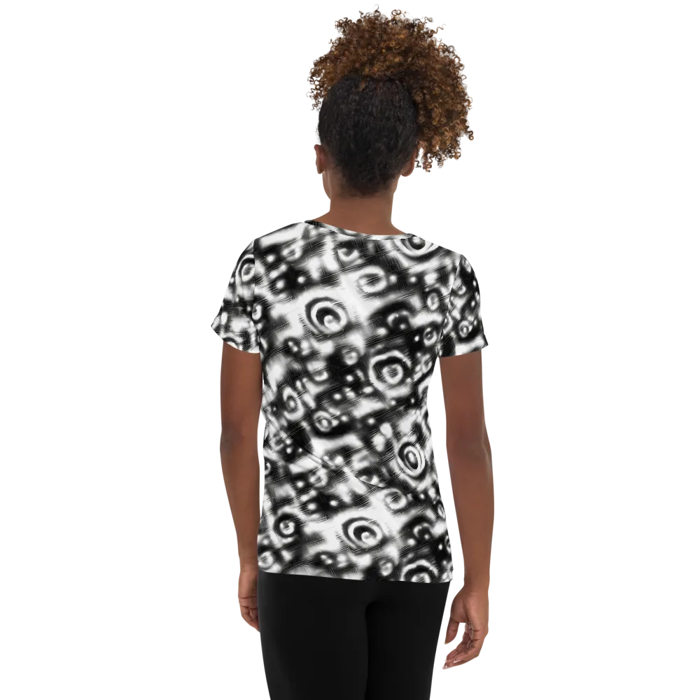Bernhard Swirl on Women's Athletic T-Shirt — Back