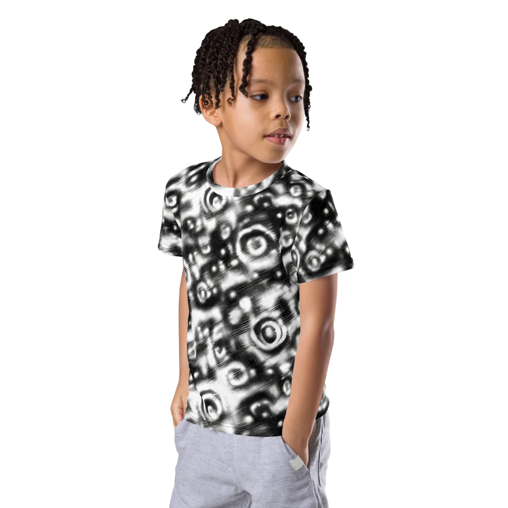 Bernhard Swirl on Kids Crew Neck T-Shirt — Left Front