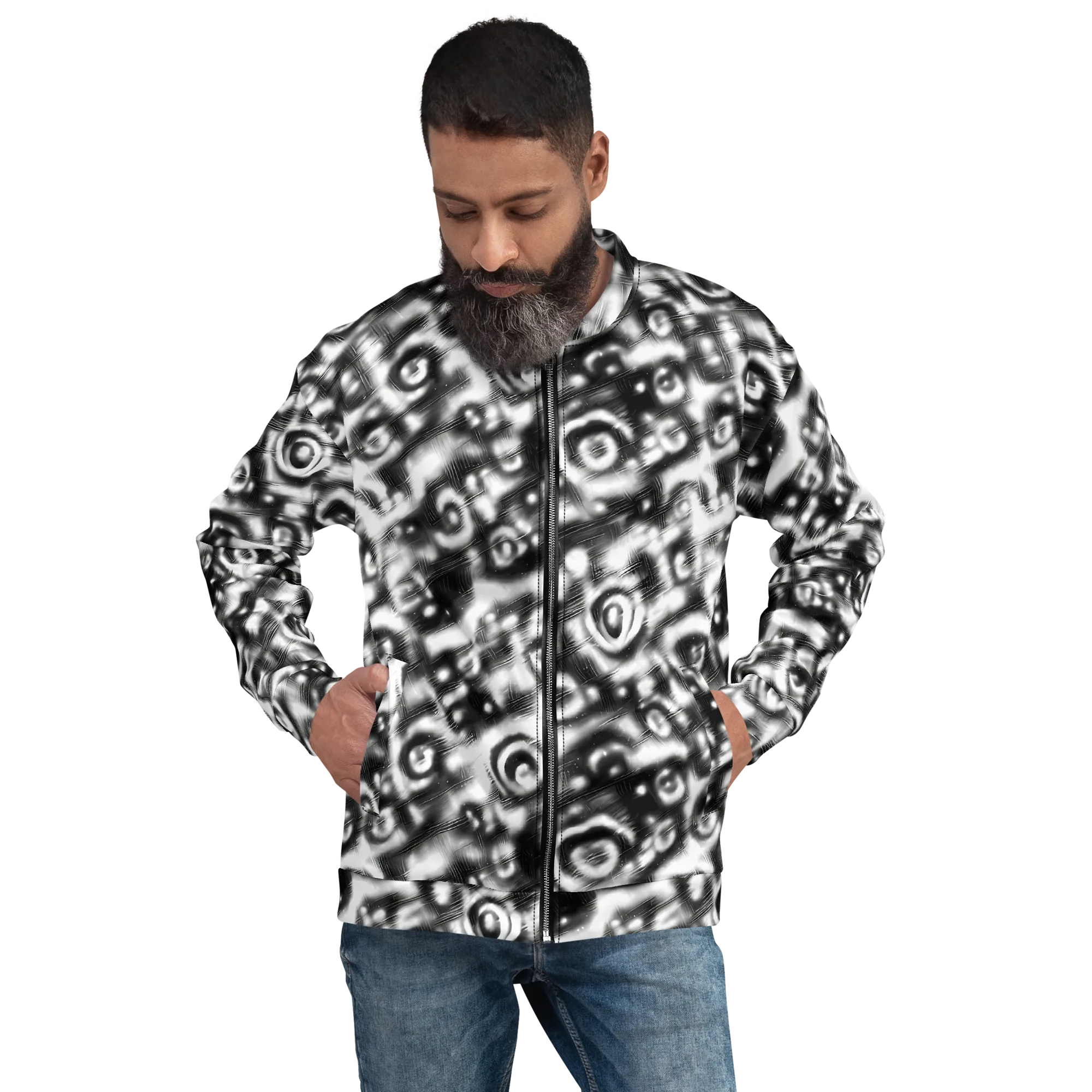 Bernhard Swirl on Bomber Jacket — Front