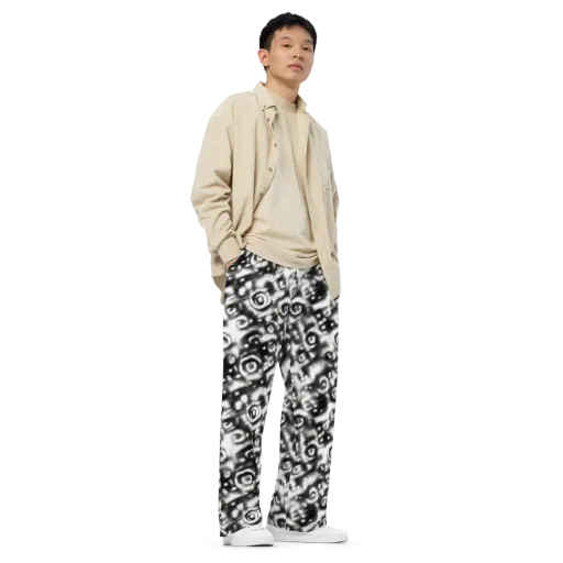 Bernhard Swirl on a Wide-Leg Pants