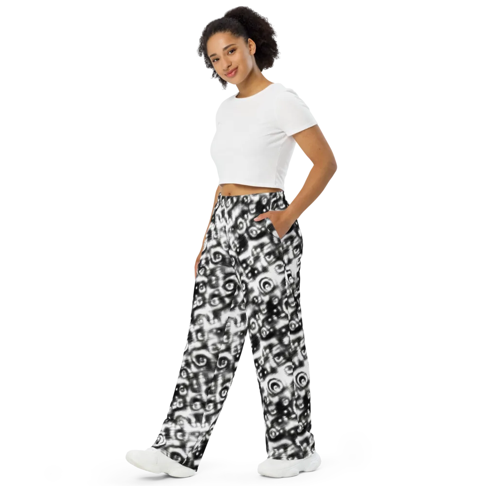 Bernhard Swirl on Wide-Leg Pants — Left Front
