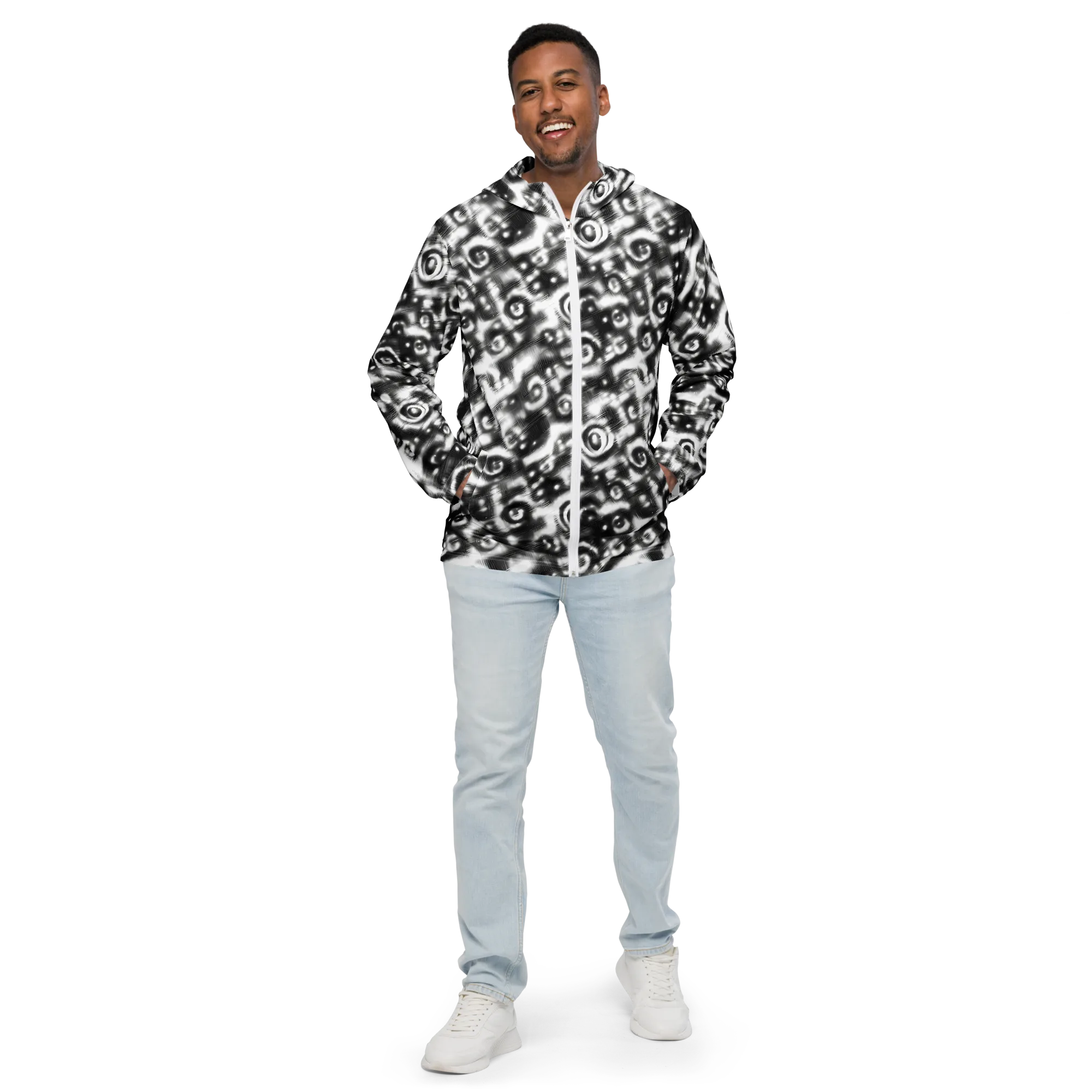 Bernhard Swirl on Men's Windbreaker — Front