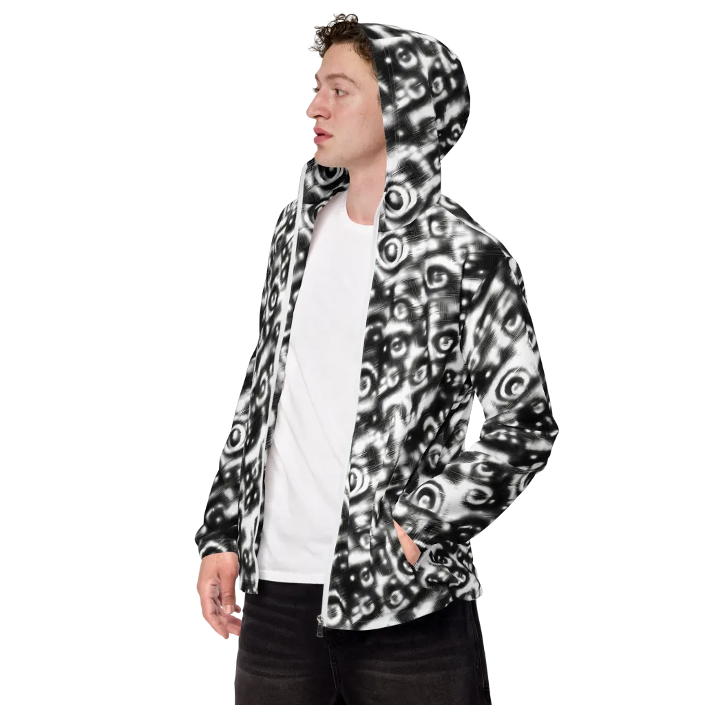 Bernhard Swirl on Men's Windbreaker — Left Front