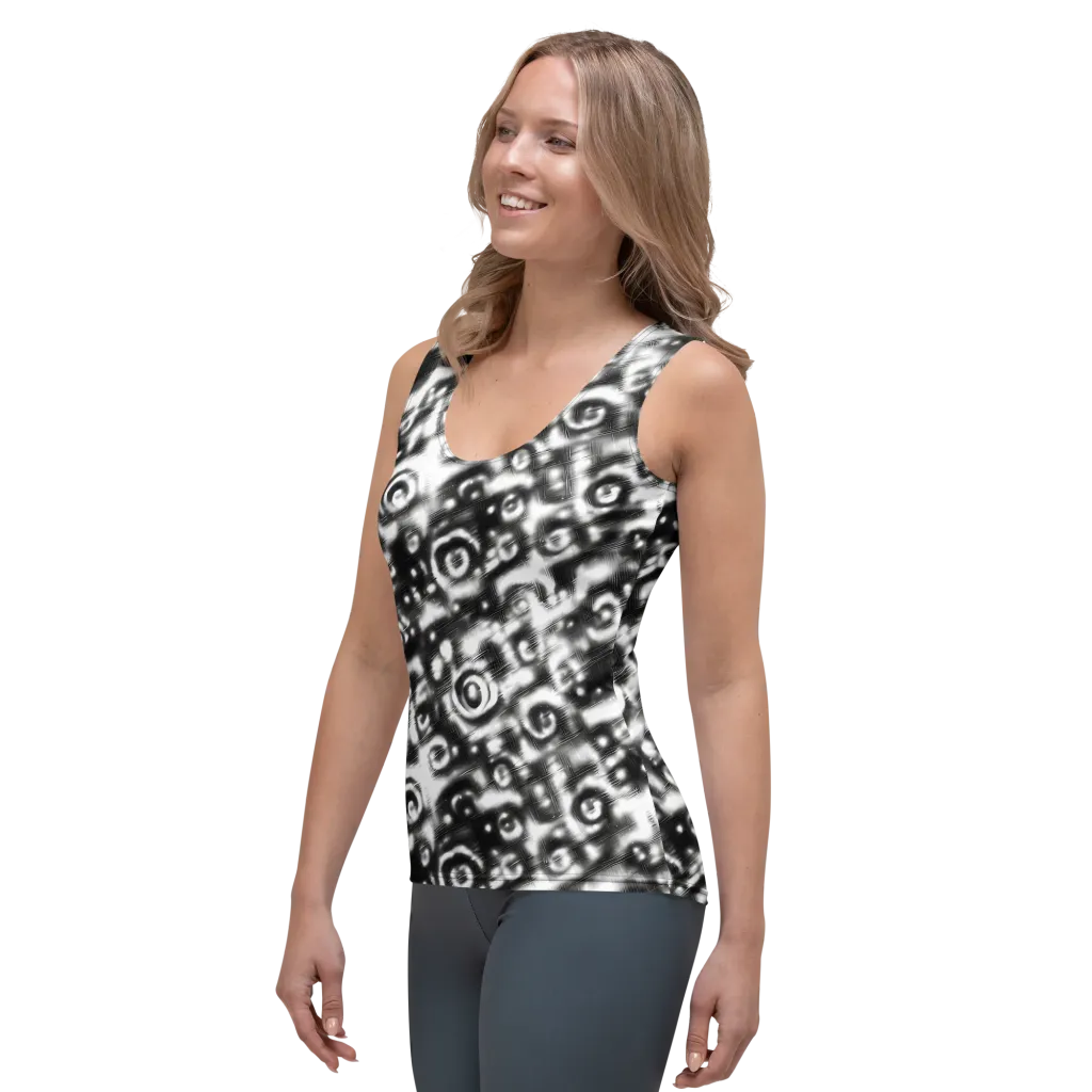 Bernhard Swirl on Women's Tank Top — Left Front