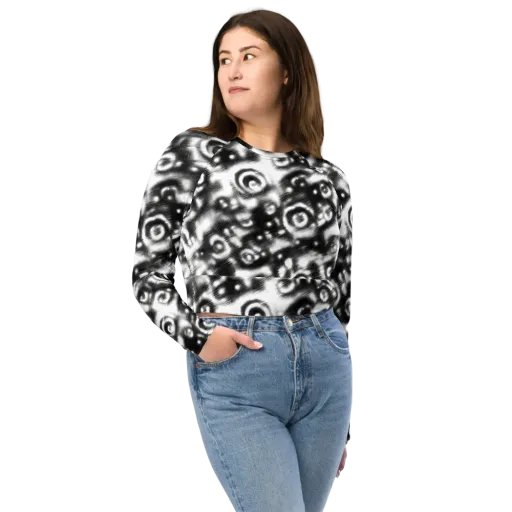 Bernhard Swirl on a Long Sleeve Crop Top