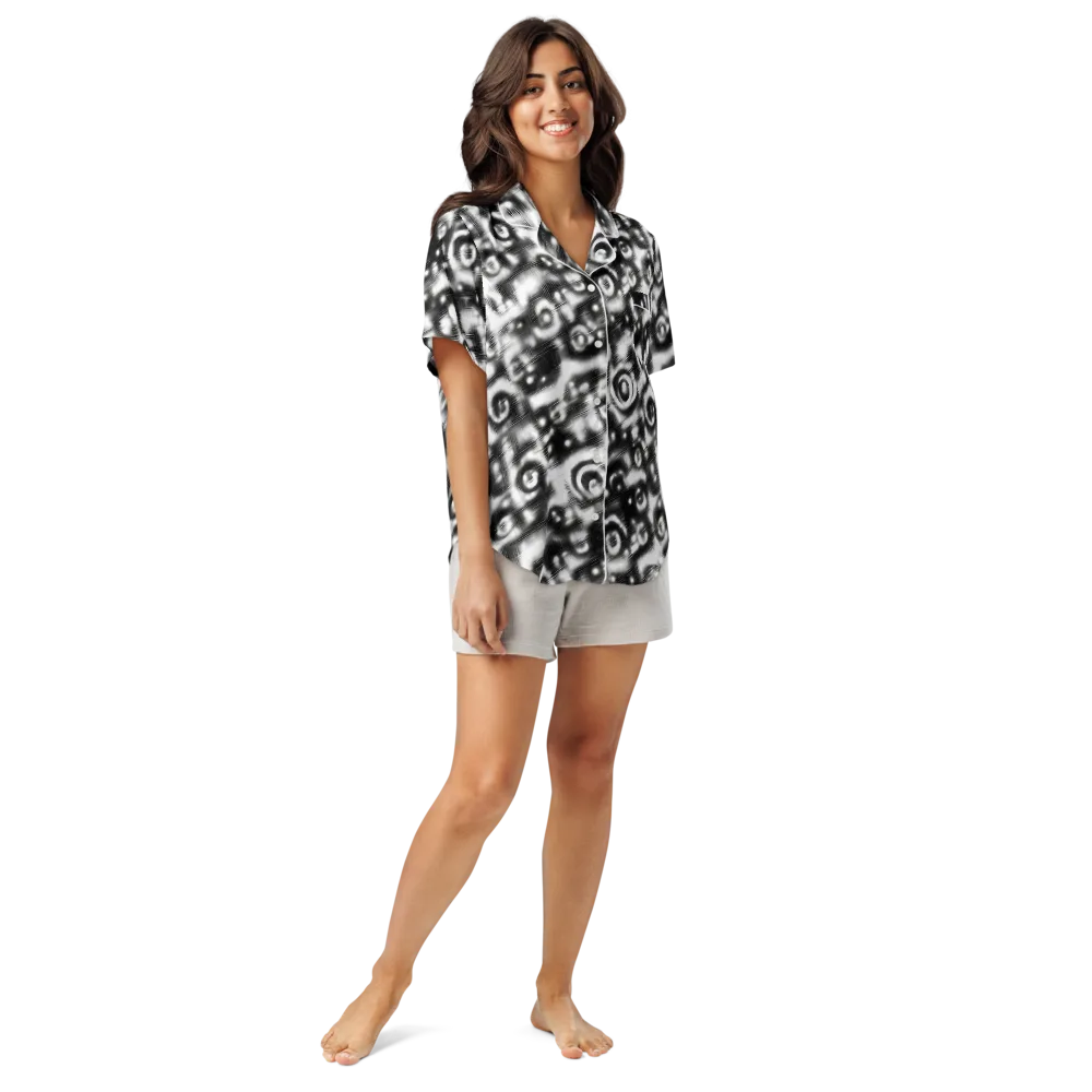 Bernhard Swirl on Women's Short Sleeve Pajama Top — Front