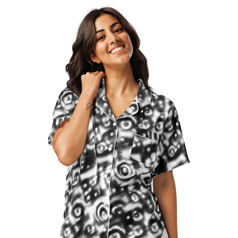 Bernhard Swirl on Women's Short Sleeve Pajama Top — Front