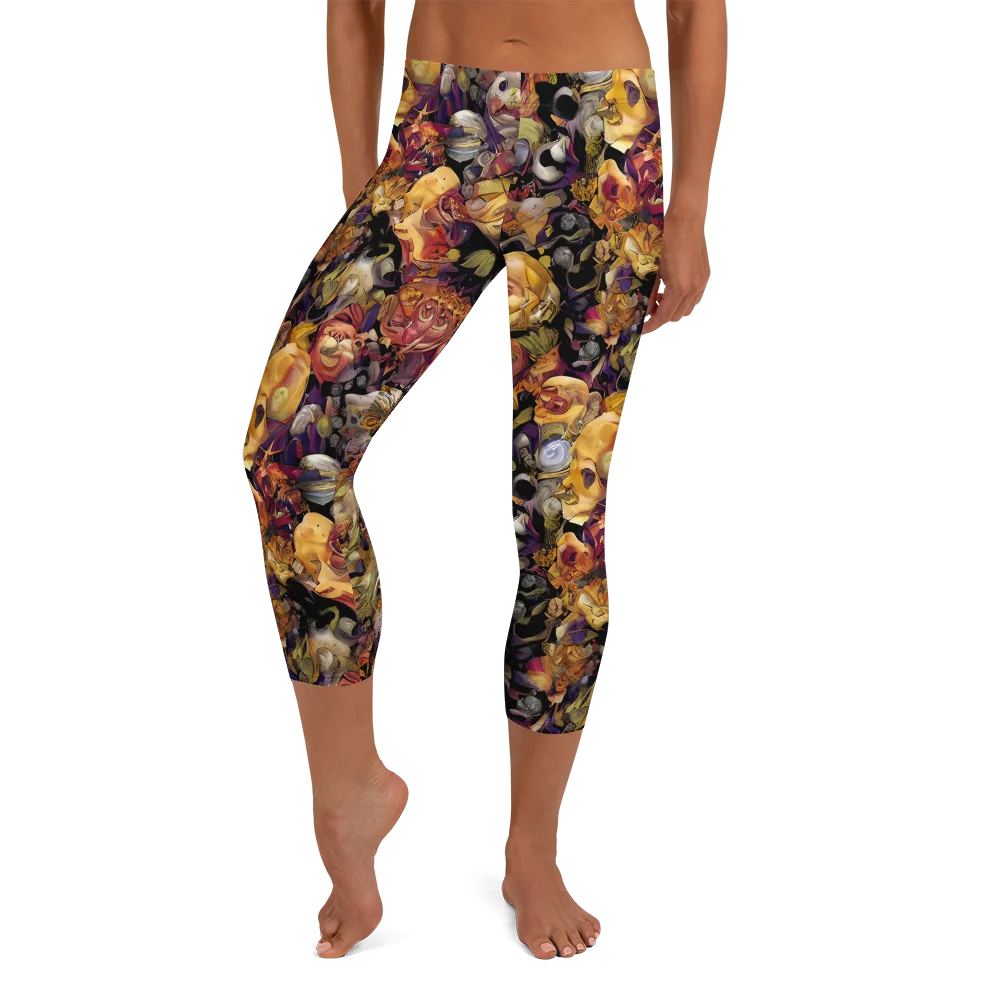 Arcimboldo Abundance on Capri Leggings — Front
