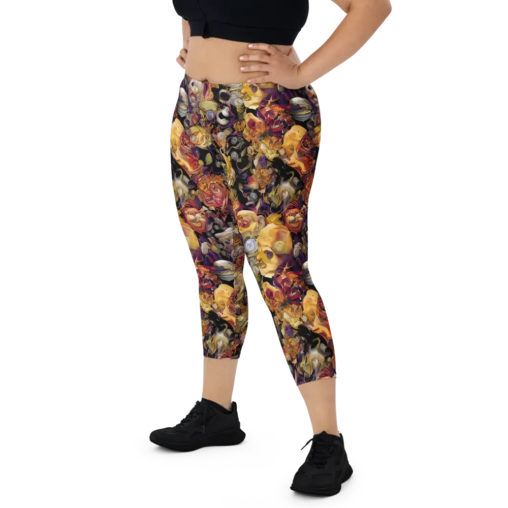Arcimboldo Abundance on Capri Leggings — Front