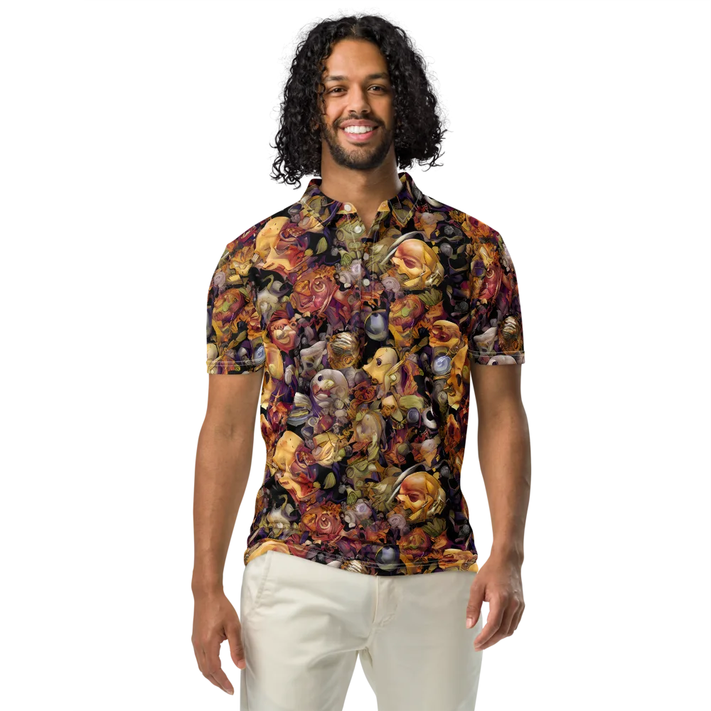 Arcimboldo Abundance on Men's Slim Fit Polo Shirt — Front