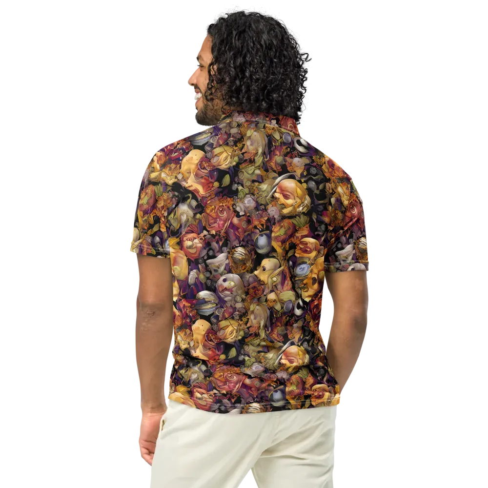 Arcimboldo Abundance on Men's Slim Fit Polo Shirt — Back