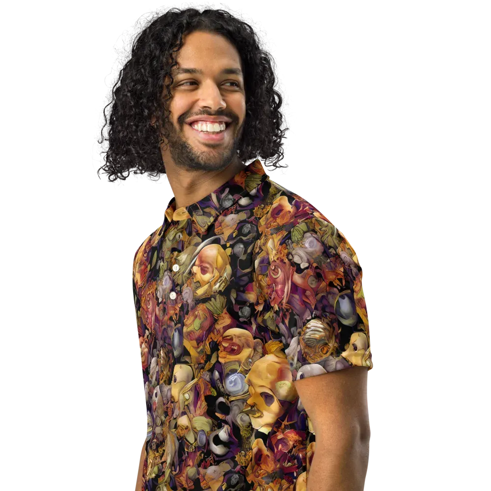 Arcimboldo Abundance on Men's Slim Fit Polo Shirt — Left Front