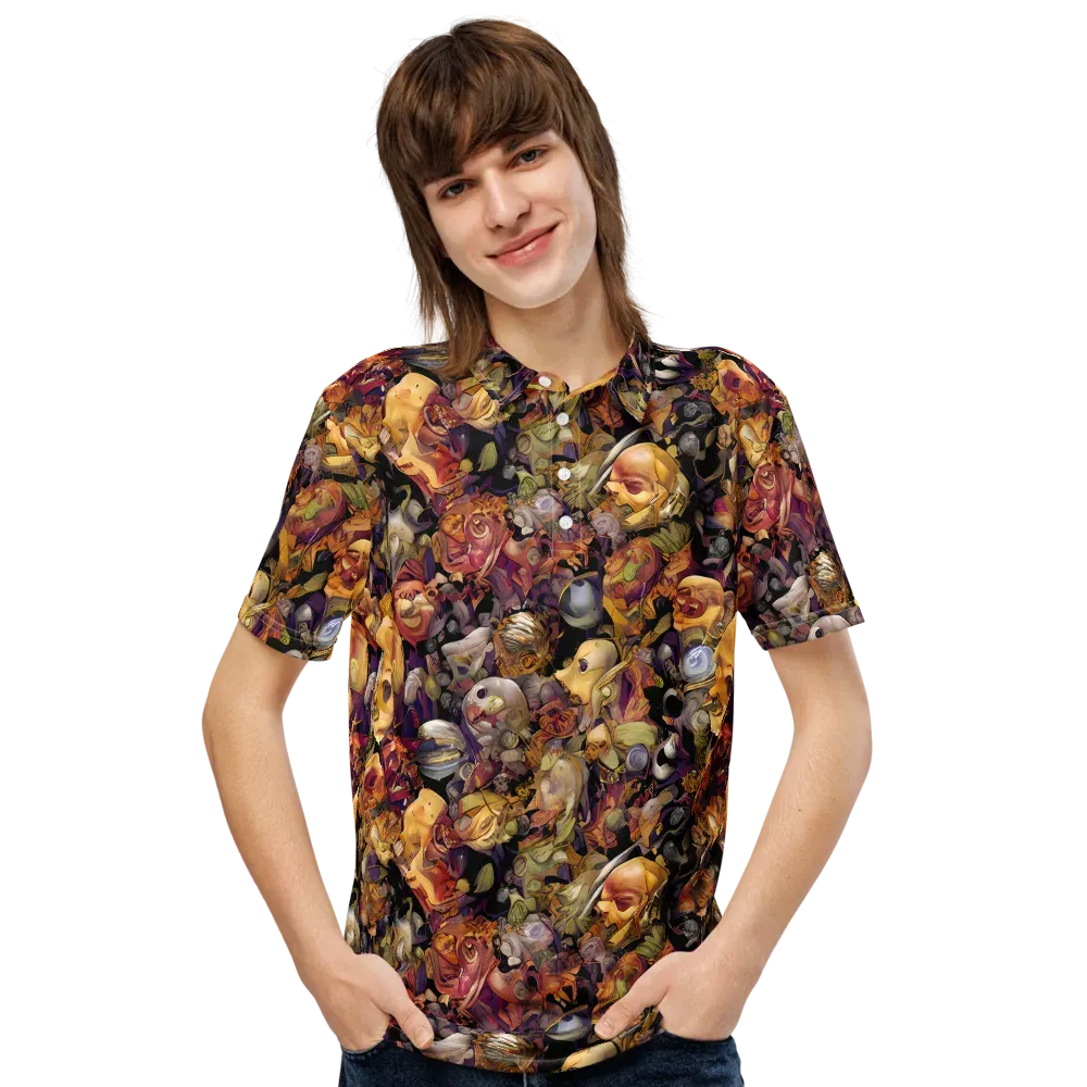 Arcimboldo Abundance on Men's Slim Fit Polo Shirt — Front
