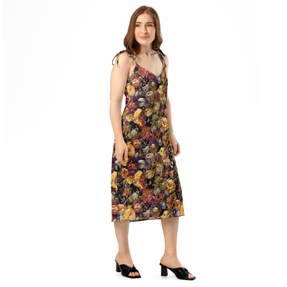 Arcimboldo Abundance on Slip Dress — Right Front