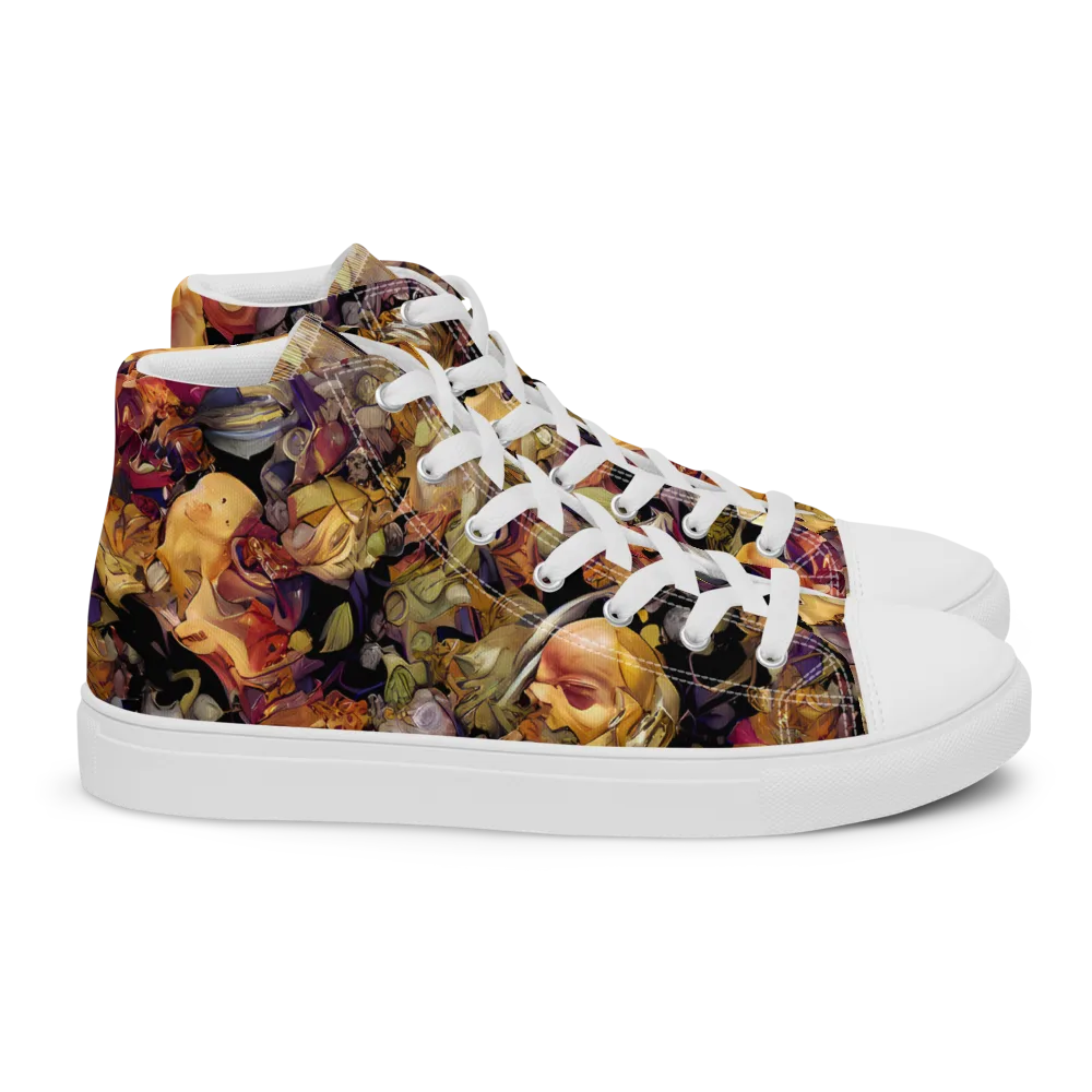 Arcimboldo Abundance on Women's High Top Canvas Shoes — Right